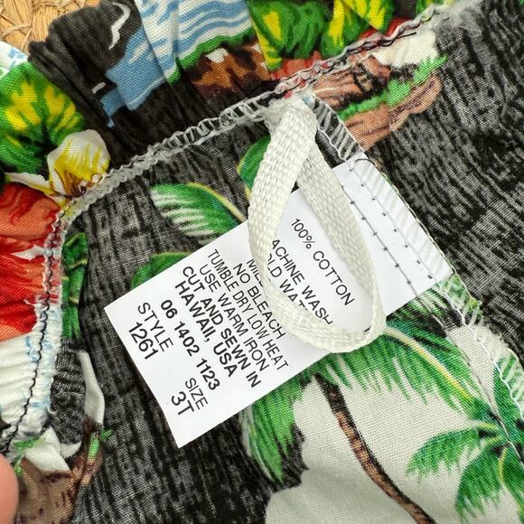 RJC Sportswear Toddler Sz 3T Hawaiian 2 Piece Set Shorts Shirt - Picture 4 of 5